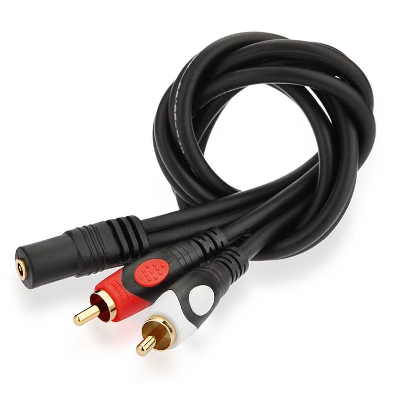 3 5mm TRANSFER DOUBLE LOTUS AUDIO LINE 10% TWO JACK FOR WIRE TRANSFER WIRE 3 5 MOTHER TRANSFER DOUBLE LOTUS FLOWER HEAD CONVERSION LINE 1 MINUTE 2