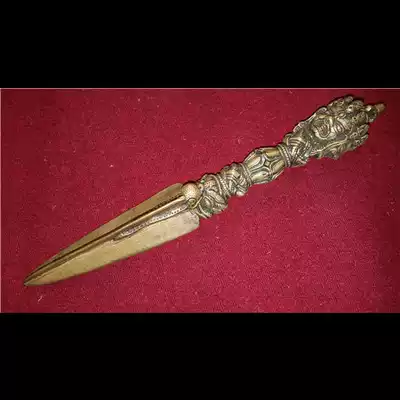 (The beginning of the Buddha) Tibetan secret extremely precious ancient monastery inheritance, angry and smiling three Buddha face Puba