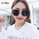 Mansi 2018 mới kính râm phân cực nữ phiên bản Hàn Quốc của thủy triều retro phong cách Harajuku kính râm cá tính kính đỏ mặt tròn kính montblanc Kính râm