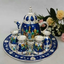Russian Mini Middle Aged Small Wine With Eurostyle Restaurant Tea Set Alloy Metal Palace Pendulum VIDEO props