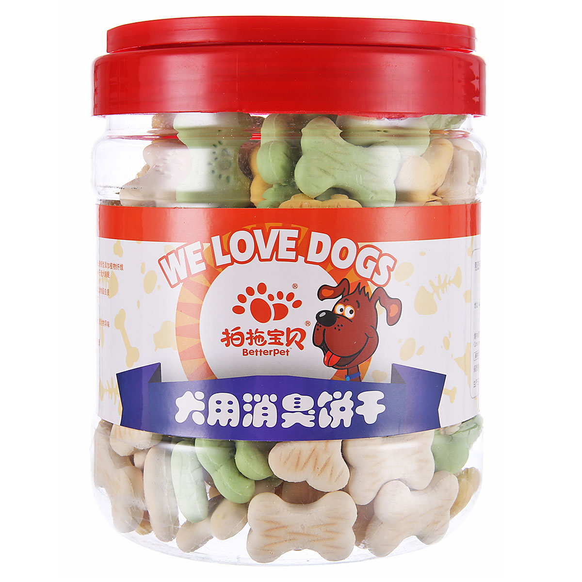 波奇网宠物狗狗零食泰迪金毛零是拍拖宝贝消臭狗饼干桶装400g