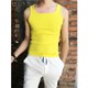 Summer youth men's tight-fitting I-shaped vest men's trend solid color slim elastic sports bottoming sweat vest thin