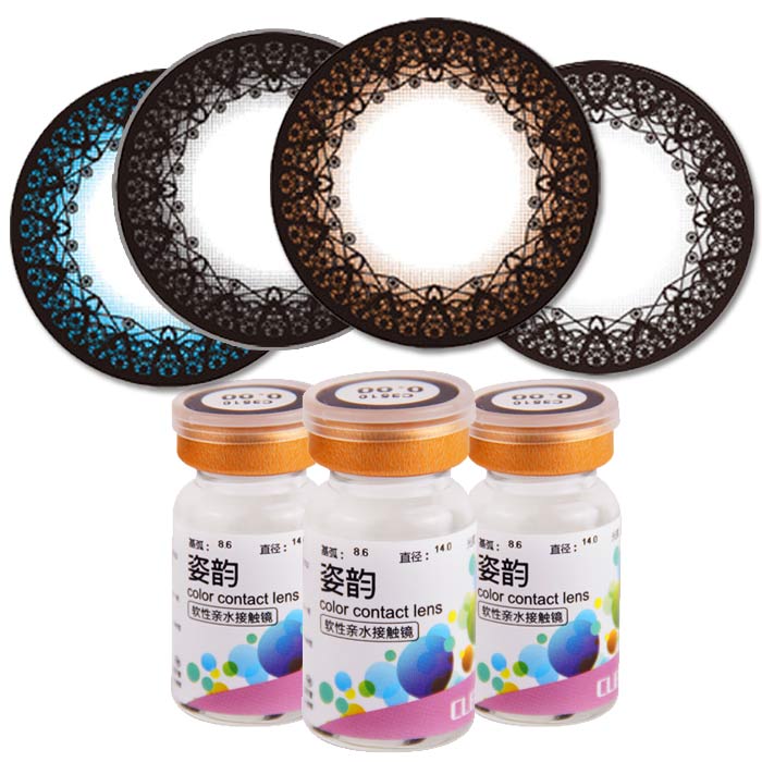 买2赠二 科莱博美瞳 半年抛姿韵蕾丝大直径近视隐形眼镜1片JSM