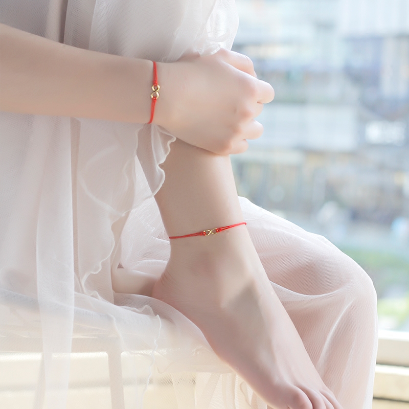 Bracelet de cheville Femme LUCKYLINE en Argenterie - Ref 3104388 Image 1