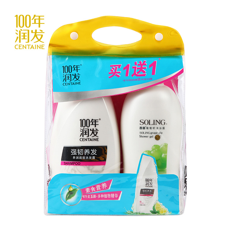【天猫超市】100年润发洗发露 强韧养发750g+西丽沐浴露750g