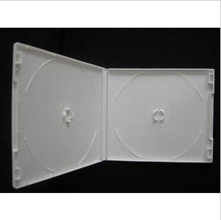 Double-piece milky white PP disc box double-disc CD disc box DVD disc box transparent 2-piece disc box