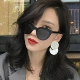 Phiên bản tiếng Hàn của retro ins cat eyes hộp trắng kính râm nữ cổng hương ulzzang2018 mới kính mát bãi biển màu đỏ kính thời trang Kính râm