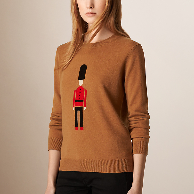BURBERRY/博柏利英伦卫兵图案混纺羊绒衫 40048311