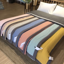 Minimalist pure colour summer quilted by pure cotton air conditioning by single double full cotton Nordic wind fiber by summer cool quilt washable