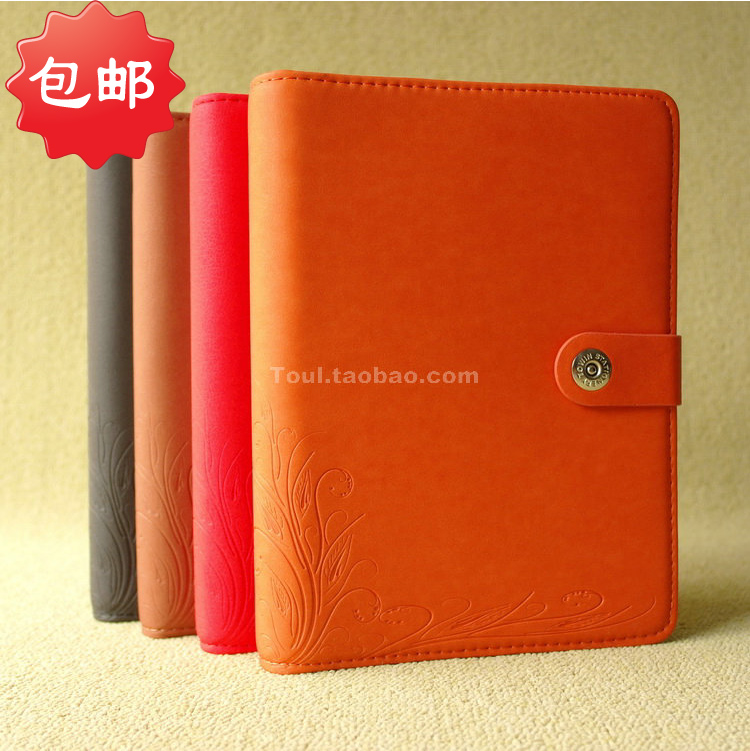 Leather A5 Notepad Business Loose-leaf notebook Korean fashion Vintage 25K Conference notebook