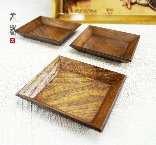 Day Series Wood Saucer Dishes Eurostyle Creative Positive Square Dish KTV Casual Snack Dish Cute Melon Dish Takka-Taobao