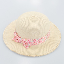 Baby hat Summer Girl sunshade fishermans hat seaside hand-woven parent-child hat childrens straw hat beach sunscreen