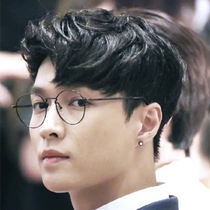 Zhang Yixing old nine door same glasses frame Korean version of retro myopia glasses frame super light metal Round men and women anti blue light