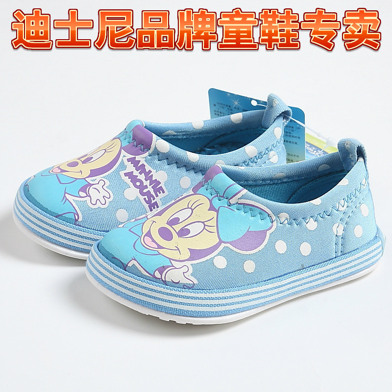 迪士尼童鞋专柜正品春秋冬女童米妮休闲鞋软底儿童布鞋★S78316