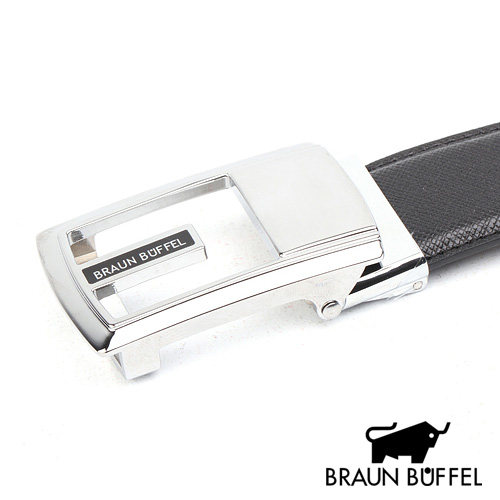 台湾官网直邮进口BRAUN BUFFEL 小金牛镂空设计自动皮带