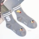 Tất nữ nhập khẩu Hàn Quốc Ggorangnae nữ ống vừa và dài vớ cotton chữ trái và phải hai thanh không đối xứng - Vớ bông