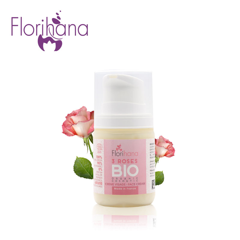 Florihana三种玫瑰面霜 美白润肤保湿收缩毛孔提亮肤色护肤乳液