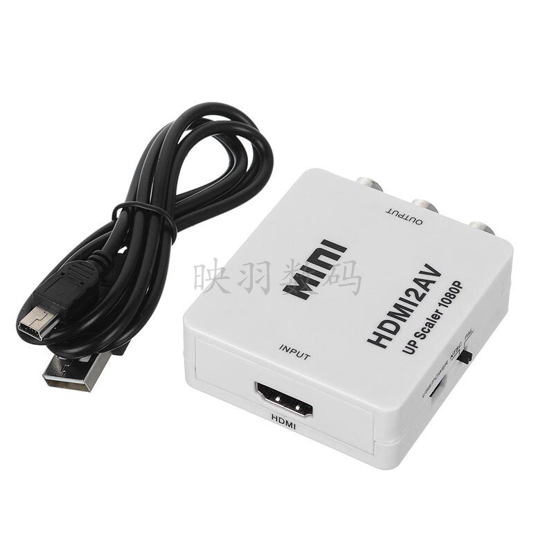 1080P HDMI To AV CVBS RCA Video Converter Adapter Box For TV