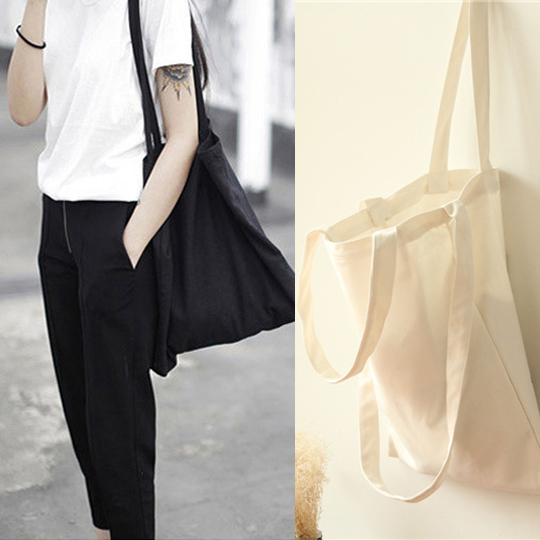 Canvas bag custom DIY blank cotton environmental protection tote bag printed logo custom advertising campaign gift hand-painted bag