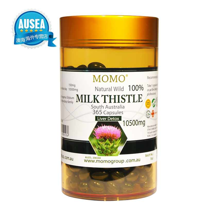 澳洲直邮进口MOMO奶蓟草保肝精胶囊 保肝宁护肝灵10500mg*365粒