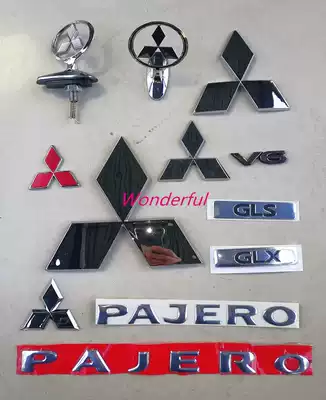 PAJEROV73 car logo V73 tail door logo net label Mitsubishi standard spare tire cover label V73 front logo