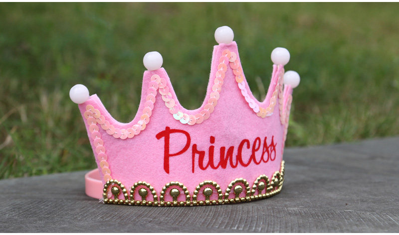 Children's birthday party crown hat baby party performance prince princess upscale luminous birthday hat