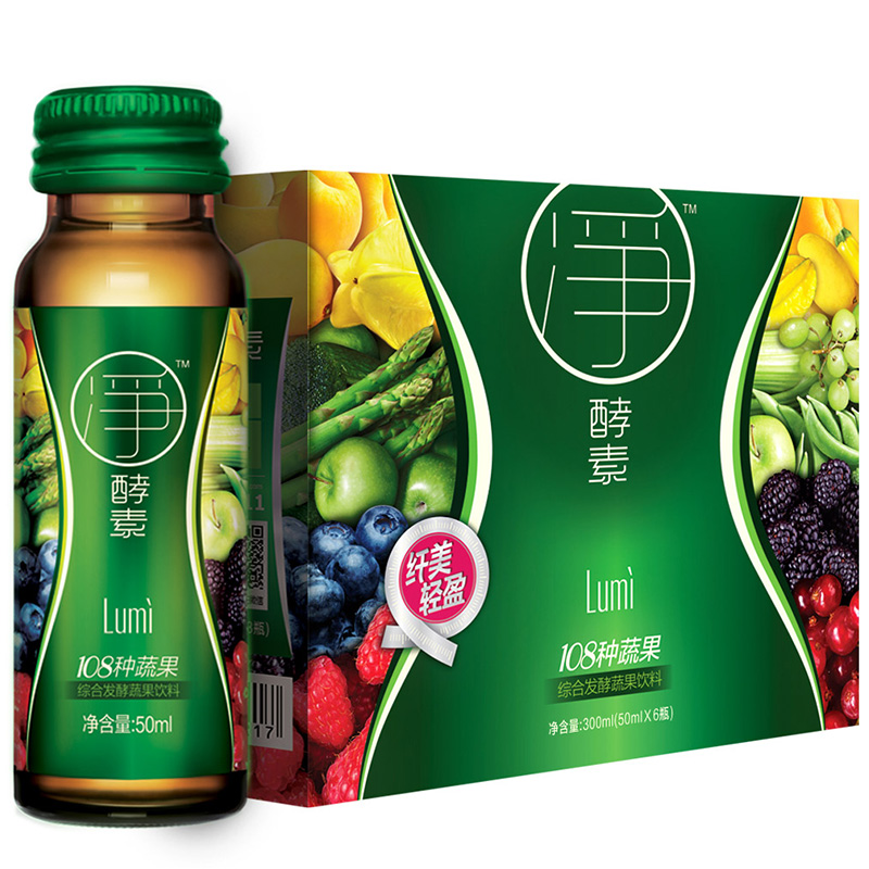 Lumi综合发酵蔬果酵素饮料50ml*6瓶台湾进口酵素蔬果酵素