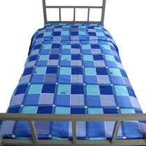 Pure cotton blue plaid bed sheet single piece Hotel nursing home unit Student dormitory single quilt cover three-piece set