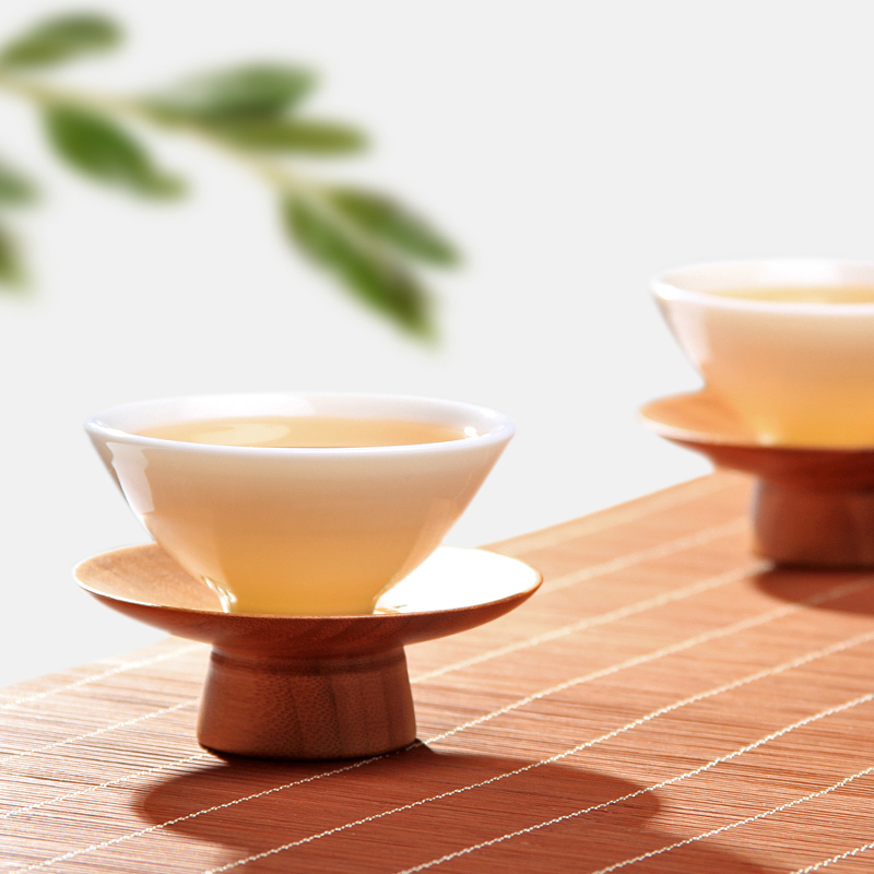 Mingyuan FengTang dehua white porcelain frozen jade porcelain teacup manual classic hat to glass glaze high white ceramic sample tea cup