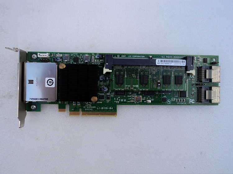 New original LSI SAS 8888ELP internal 8 ports 2 external 8088 ports RAID5 6 cards