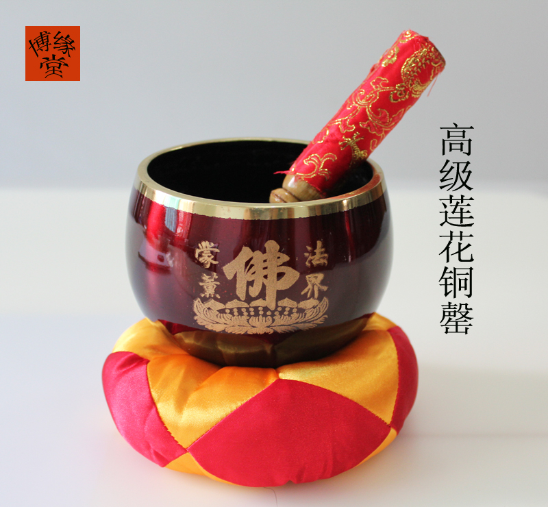 Advanced pure copper Lotus bronze Bronze Flowers of Buddhist Bronze Flowers of the Bronze Bowl 4 Inch and other Size Wooden Wood Fish