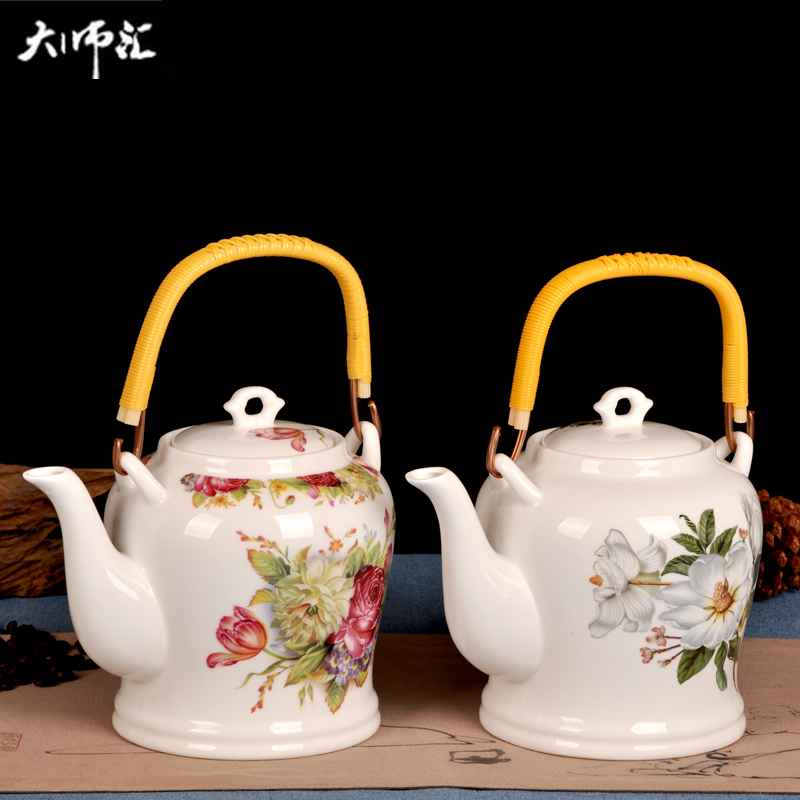 Jingdezhen ceramic pot of cold water to cool cool tea teapot girder filter kettle 2.2 L CiHu summer ultimately responds tea pot