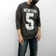 Mùa xuân 18SS đã sẵn sàng để giặt kiểu cũ retro york mới in hoa nam áo len cổ tròn lông cừu