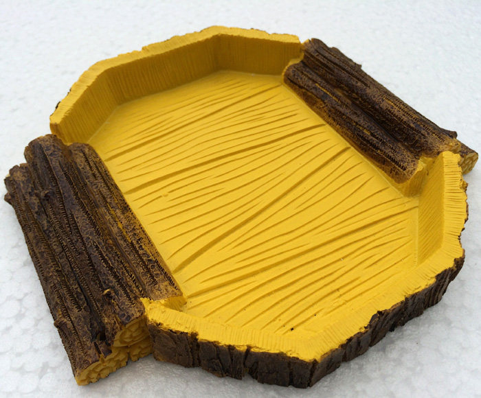Lizard water basin Acrylic climbing box water basin Imitation solid wood water basin Reptile water basin Food basin Climbing pet supplies