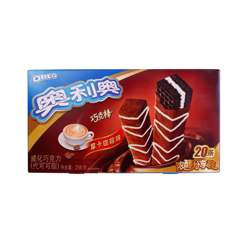 【天猫超市】亿滋 奥利奥威化饼干巧克棒 摩卡咖啡味256g 20条