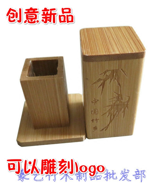 Bamboo toothpick cylinder toothpick box toothpick tank table top finishing paper towel box toilet paper box retro custom lettering logo