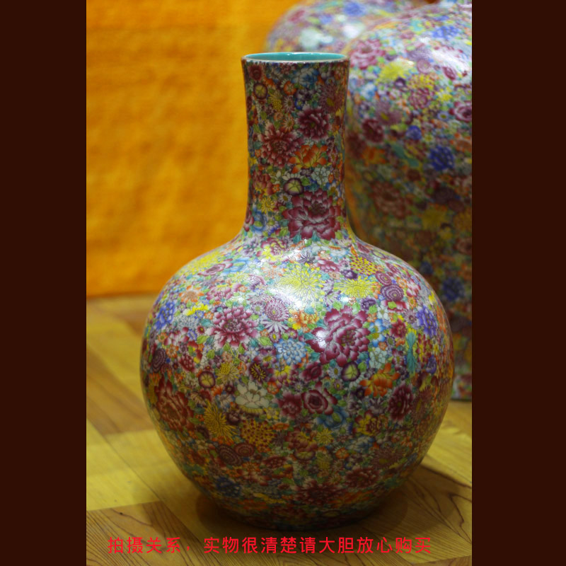 Thousands of jingdezhen porcelain vase color flower decoration vase full flower vases, art flower vase