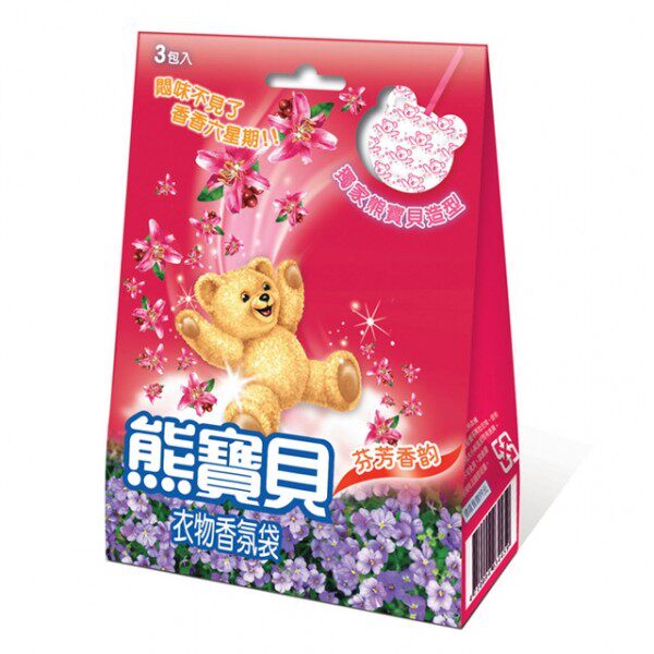 熊宝贝衣物香氛袋 21G×10盒 箱购台湾官网直邮进口