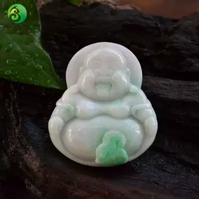 Natural Jade A cargo Jade Buddha public wishful pendant Burmese jade men and women jade pendants send certificate a goods