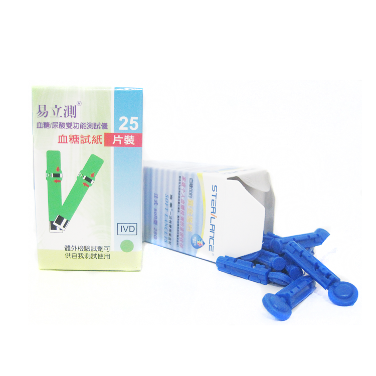 易立测 血糖仪试纸血糖试条一盒25片带针njqn