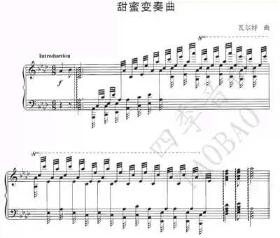 Walter Sweet Variations Piano Solo Score