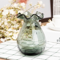European mini cute pomegranate shape vase relief stained glass vase Hydroponic crafts decoration