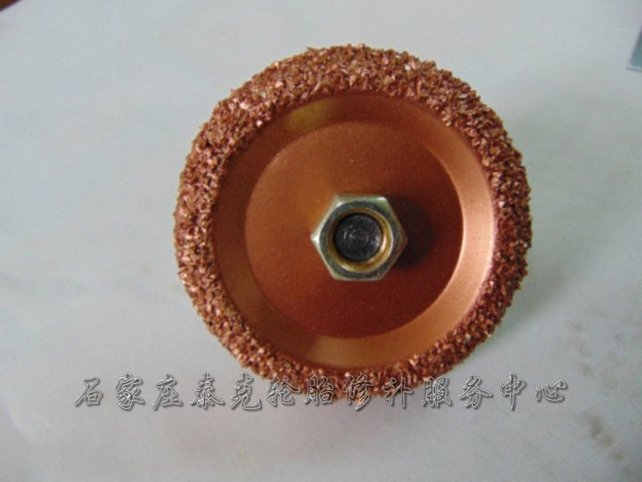 Pneumatic beating mill rubber polished tungsten manganese alloy large flat round coarse grain grinding head tyre grinding repair tool