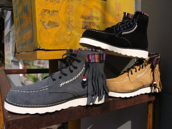 Tide Tutorial] Original Brand Meta-Mediate National Wind Flow Su Detachable Anti-Suede Leather Middle Cylinder Casual Shoes Middle Cylinder Shoes