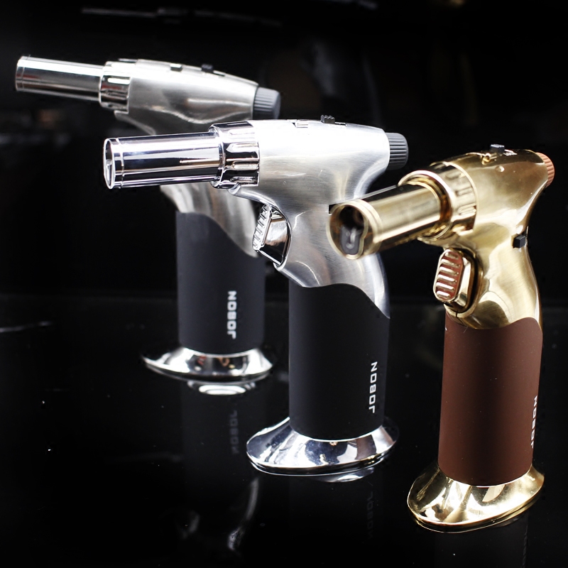 Zhongbang lighter windproof straight jet inflatable switch double fire outdoor welding baking outdoor barbecue