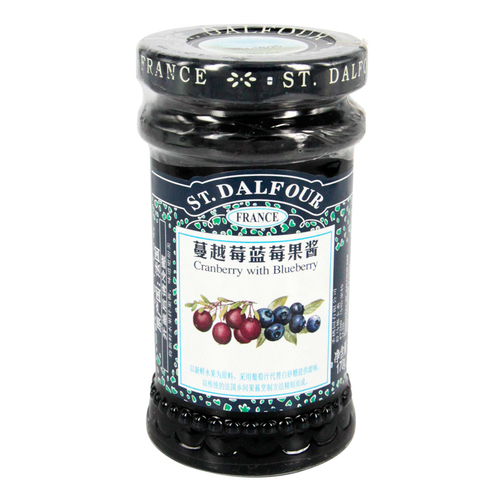 【天猫超市】法国进口 圣桃园蔓越莓蓝莓果酱 170g/瓶