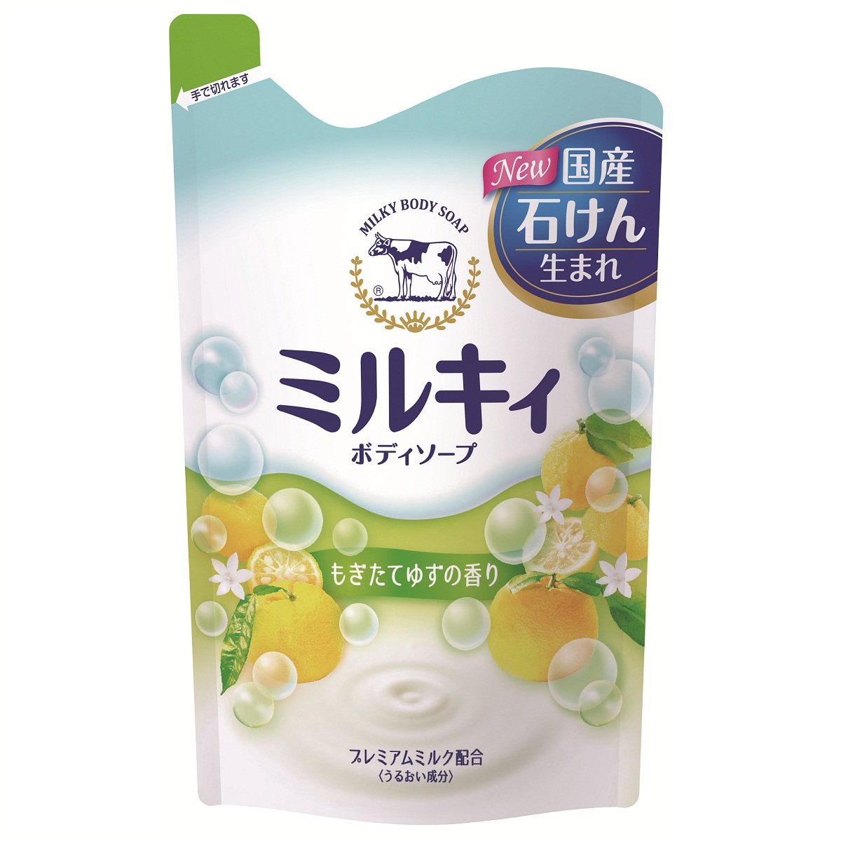 牛乳石碱精华沐浴乳补充包400ml-柚子果香