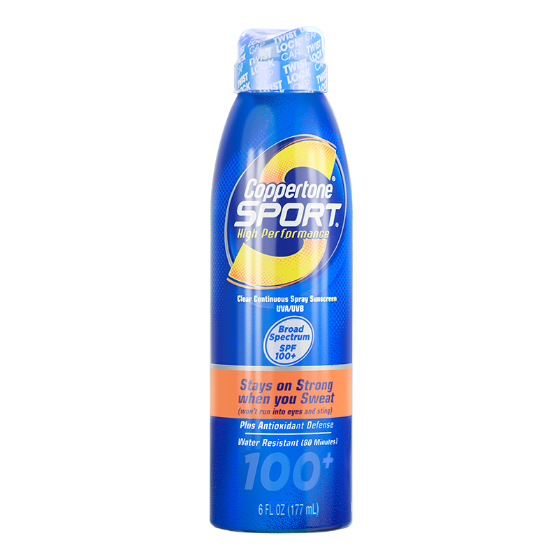 包邮 Coppertone/水宝宝 运动型防晒连续喷雾SPF100 177ml