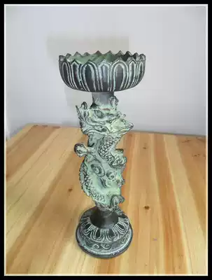 Bronze Candlestick Candlestick Panlong Candlestick Lampstand Chinese Wedding Film and Television Props Weekly Wedding