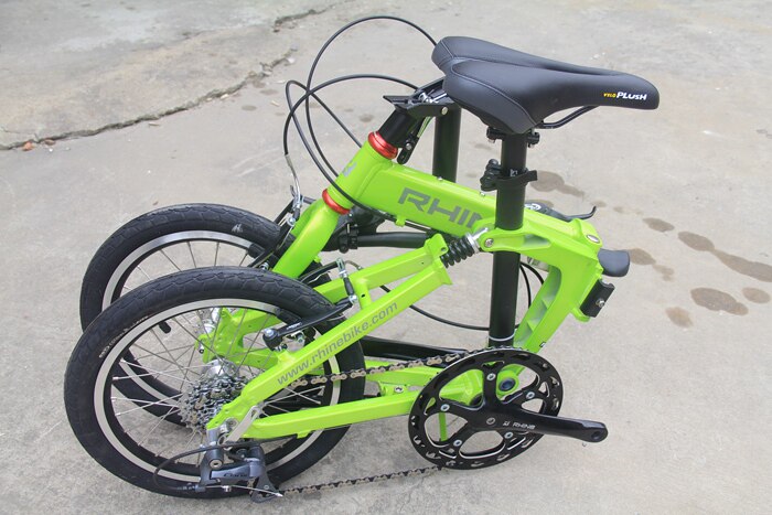 Upper seabirds) rhine) 8-speed 16-inch fast-mounted shock-proof bike portable V-brake trolley folding car